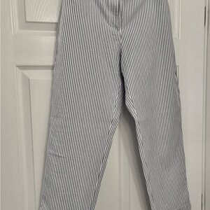 Talbots Blue and White Striped Crops
